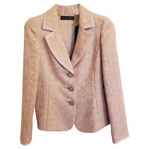 Dana Buchman Champagne Pink Floral Blazer NWT